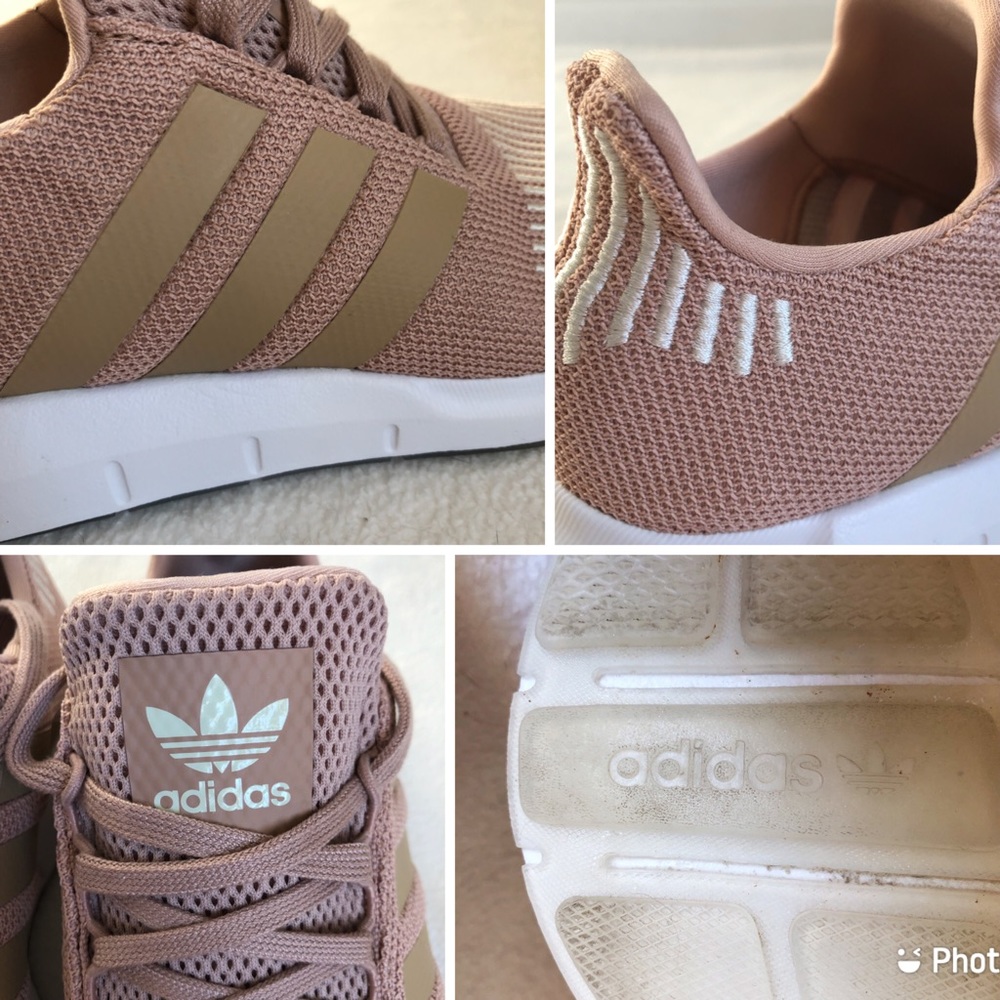 Adidas Swift Run Women’s Ashpea & White Sneaker Running Shoe, size 9 Medium - Picture 13 of 16